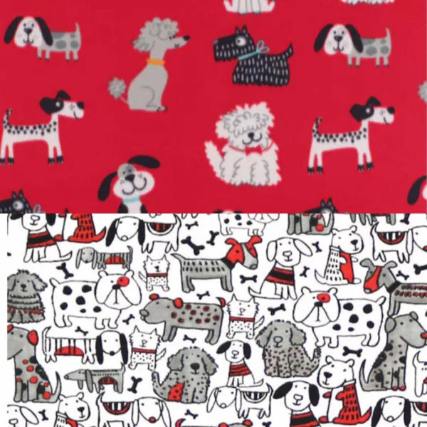 Black and White and Red all over - 30x36" Two Sided Blanket - Soft Fleece/Flannel